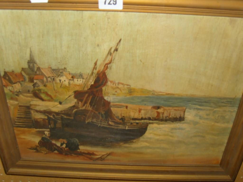 Appraisal: An early th century oil painting on board of a