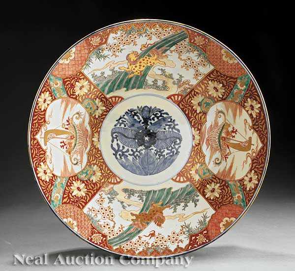 Appraisal: A Monumental Japanese Imari Porcelain Charger Meiji Period - the