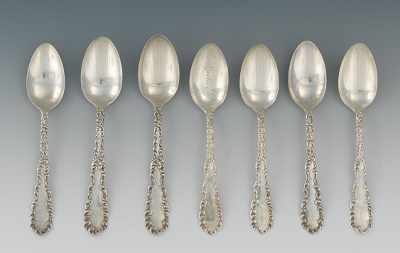 Appraisal: Seven Sterling Silver Teaspoons in Waverly by Wallace Apprx -