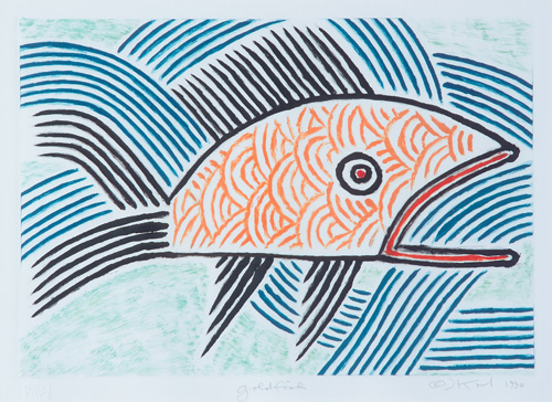 Appraisal: Judy Kensley McKie American b Goldfish color monoprint on paper