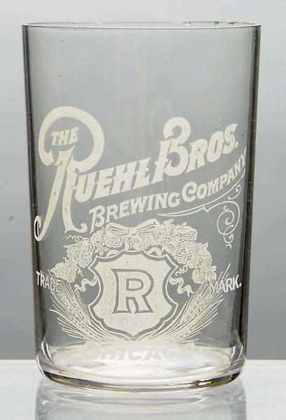 Appraisal: Ruehl Bros Brewing Co Acid-Etched Beer Glass Light wear to