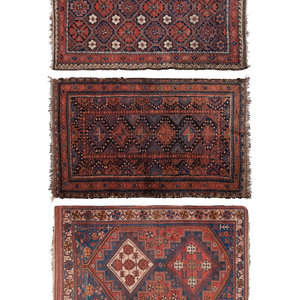 Appraisal: Three Persian Rugs largest x inches Property from the Collection