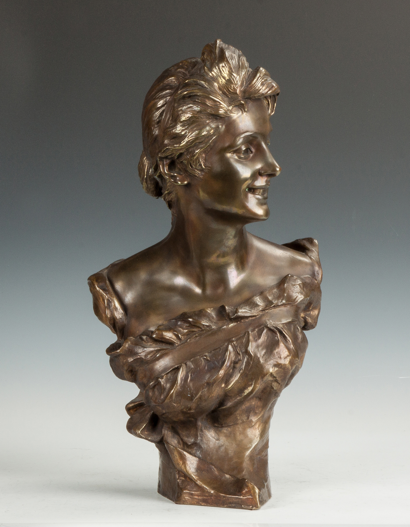 Appraisal: Georges van der Straeten Belgian - Jeune femme Bronze Sculpture