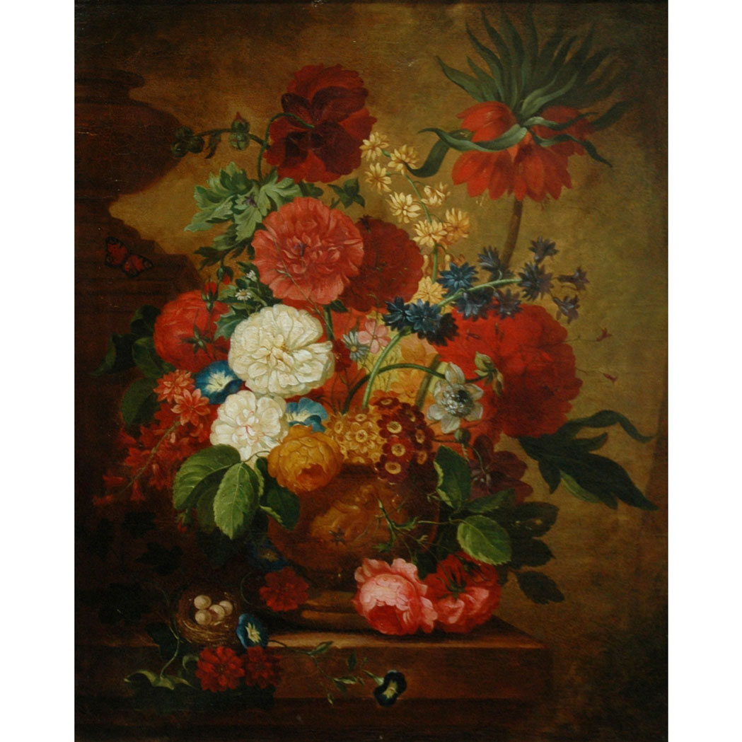 Appraisal: French School Early th Century Bouquet de Fleurs Oil on