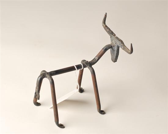 Appraisal: Wrought-Iron Folk Art Longhorn high long