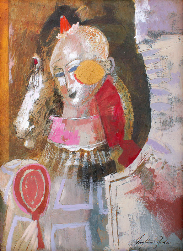 Appraisal: OJEDA Froylan Mexican - ''Payaso'' Acrylic Masonite '' x ''