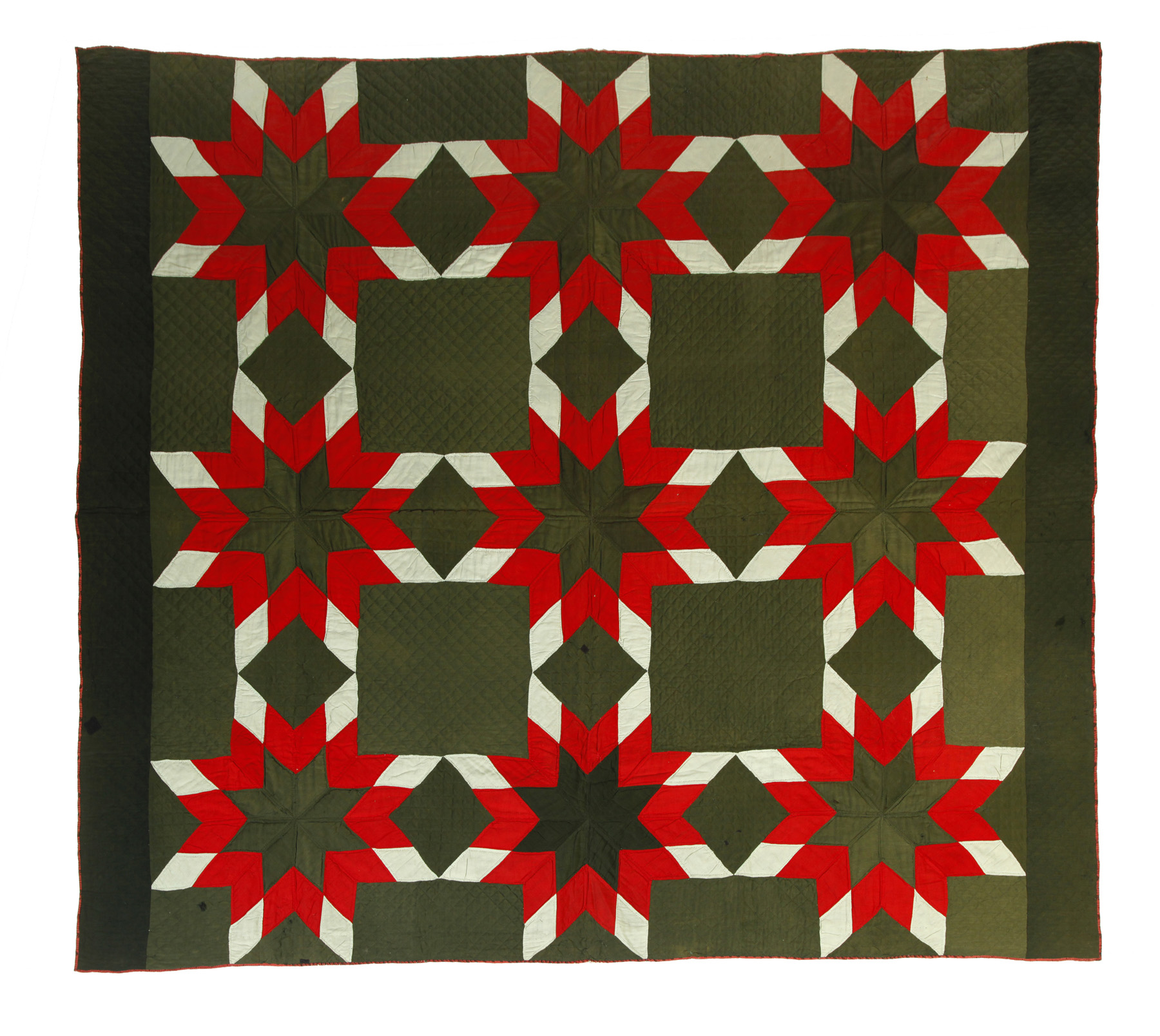 Appraisal: PIECED QUILT Mennonite late th- early th century mixed wools