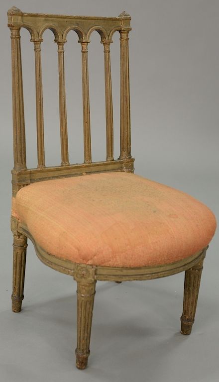 Appraisal: Louis XVI style slipper chair th - early th century