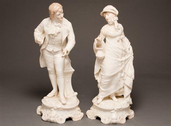 Appraisal: Pair of Triebner Ens Eckert Volkstedt porcelain figures of an