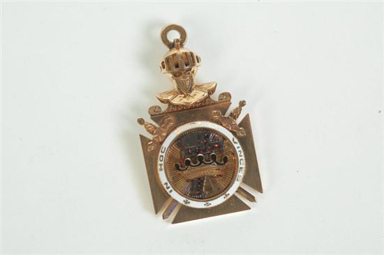 Appraisal: MASONIC POCKET WATCH FOB American late th - early th