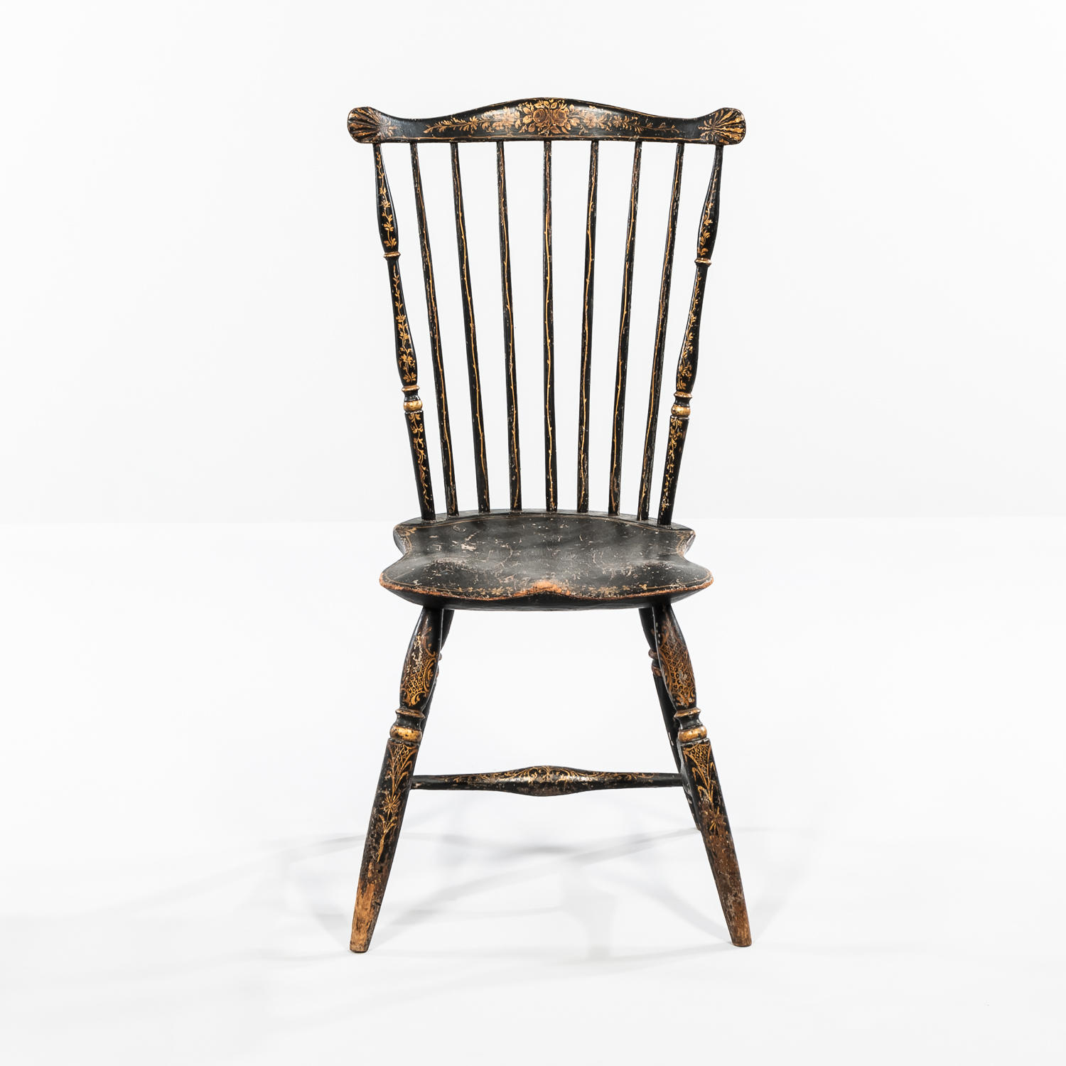 Appraisal: FAN-BACK WINDSOR SIDE CHAIR NEW ENGLAND C New England c