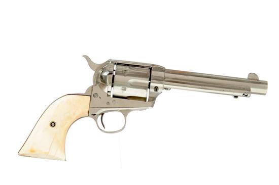 Appraisal: COLT SINGLE ACTION ARMY REVOLVER WCF six-shot cylinder nickel-plated frame