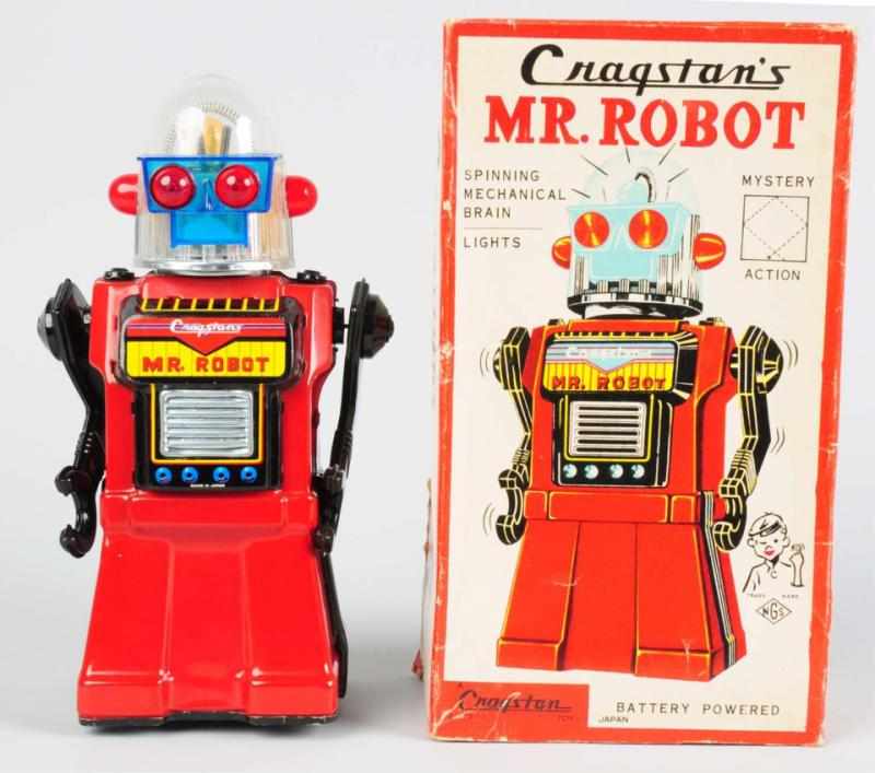 Appraisal: Tin Litho Cragstan Mr Robot Battery-Op Toy Japanese Made by