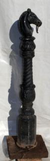 Appraisal: Cast iron horse head hitching post Cast iron horse head