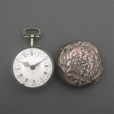 Appraisal: Silver pair cased verge watch by John Markham London No