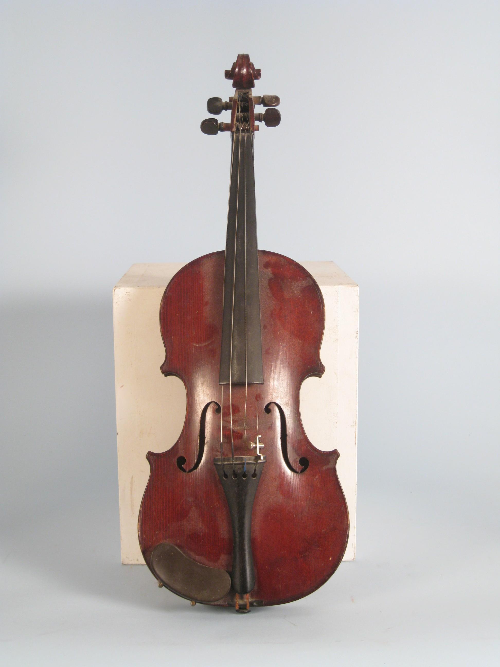 Appraisal: A half size Violin with E J Frankland label one