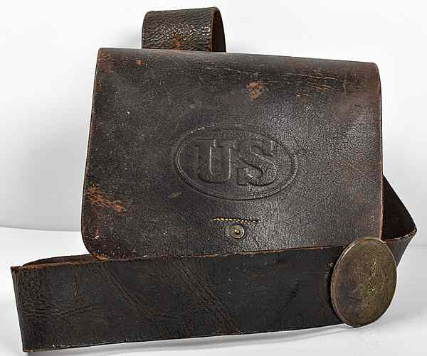 Appraisal: US Civil War Model Cartridge Box and Cross Belt Plate