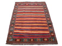 Appraisal: Kazak th Century An interesting carpet with typical Caucasian Kazak