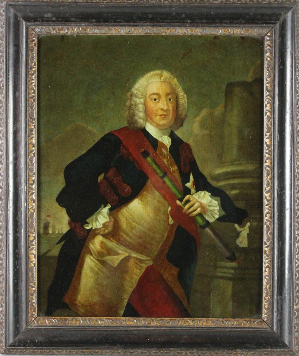 Appraisal: TH CENTURY PORTRAIT OF A BRITISH NAVAL OFFICER LATE s