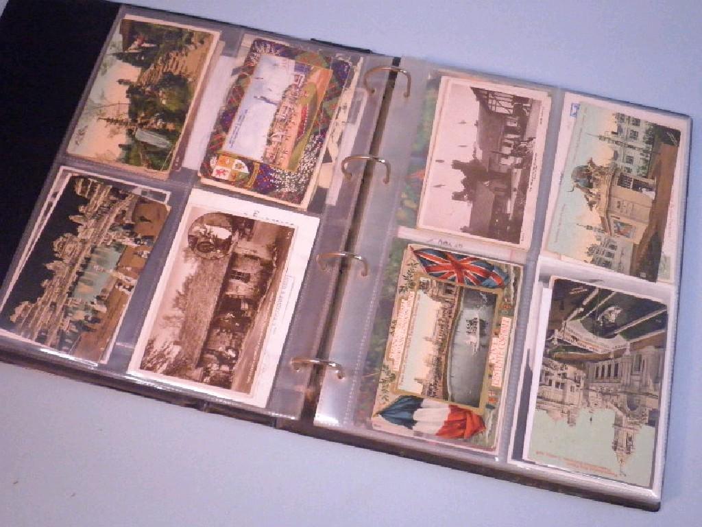 Appraisal: Various railway stamp covers postcards depicting trains some novelty Mabel