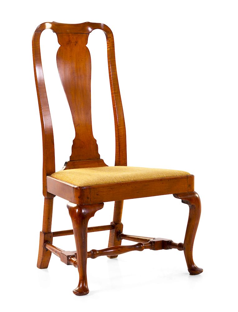 Appraisal: A Queen Anne Maple Side Chair A Queen Anne Maple