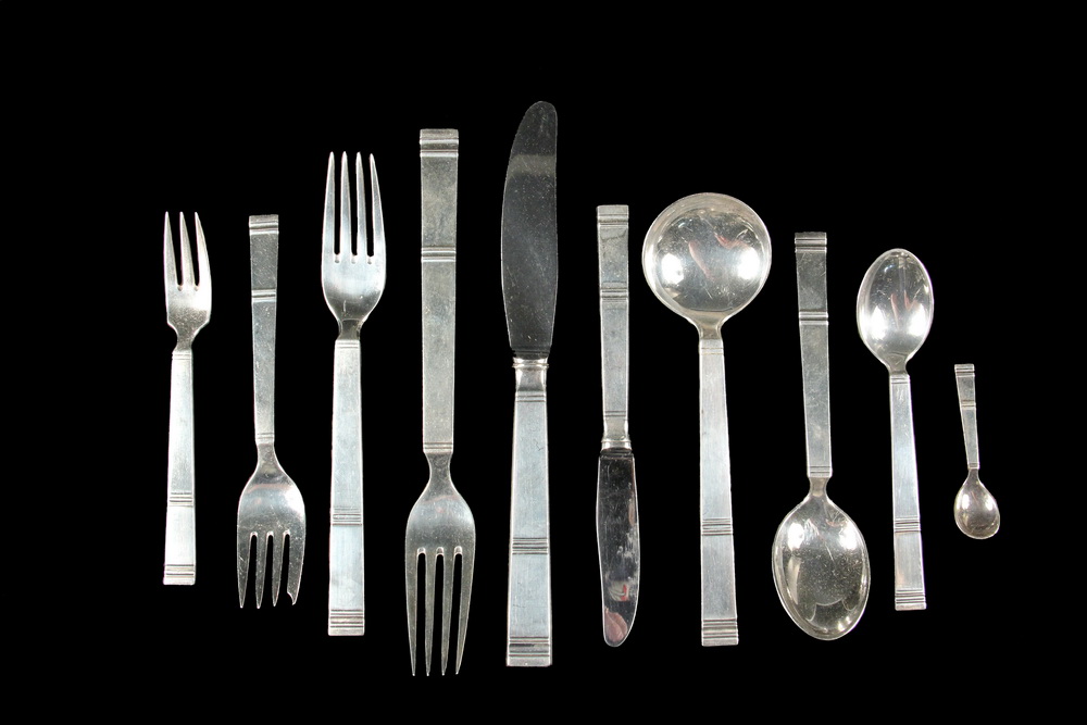 Appraisal: STERLING FLATWARE - Pieces of Mid-Century Modern Design Sterling Flatware