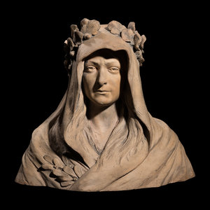 Appraisal: Paul-Fran ois Choppin French - Bust of a Veiled Woman