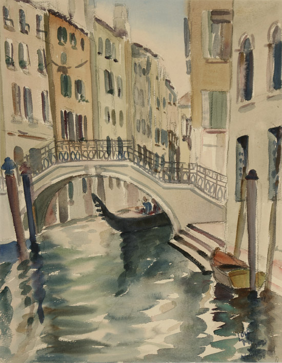 Appraisal: Lois Mailou Jones American - A Venetian Canal Scene Signed