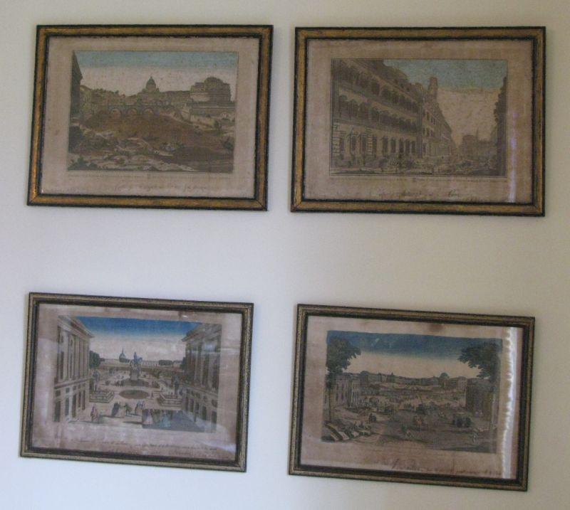 Appraisal: Group of Hand-Colored Engravings copper plate engravings th c including