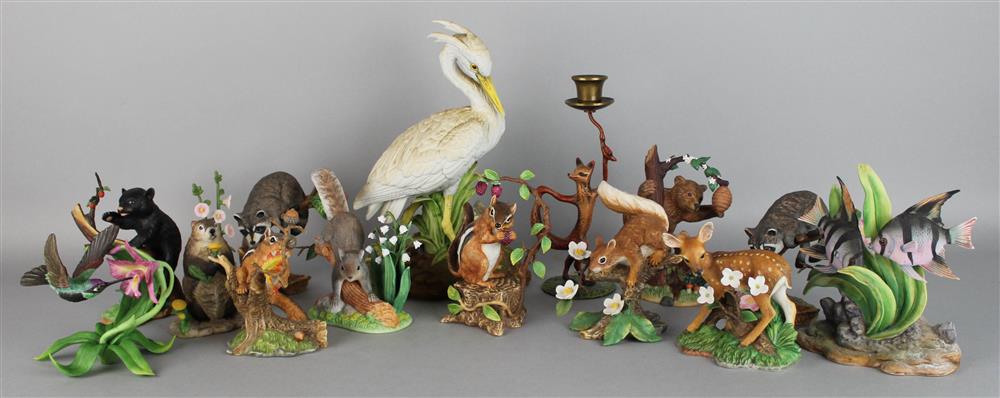 Appraisal: COLLECTION OF LENOX WOODLAND ANIMAL FIGURES including Friendly Frolic Gray