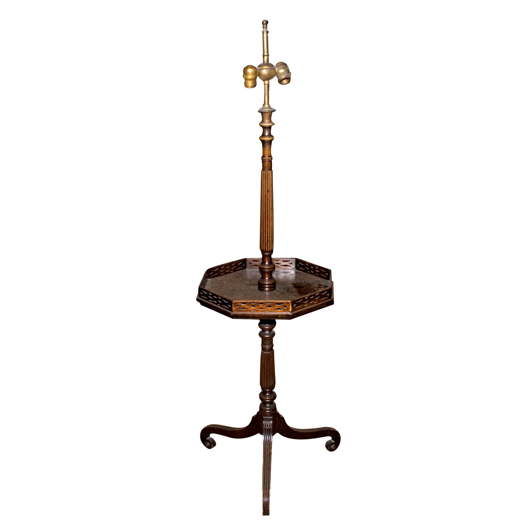 Appraisal: Georgian Style Mahogany Floor Lamp Height inches