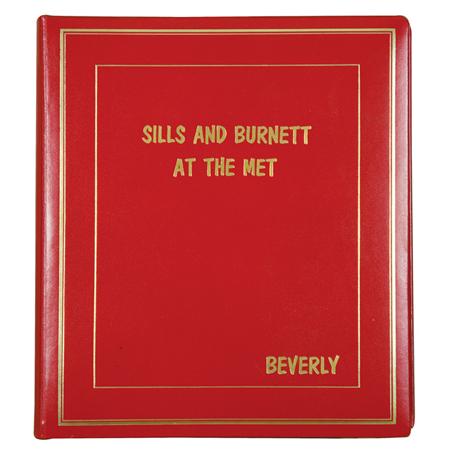 Appraisal: SILLS BEVERLY Two albums lettered in gold Estimate nbsp nbsp