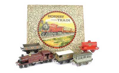 Appraisal: Hornby O Gauge No Tank Goods Set consisting of -