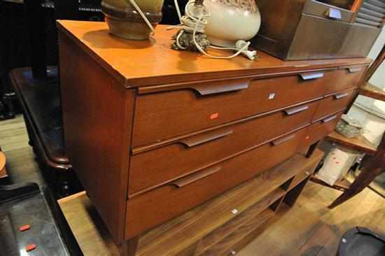 Appraisal: A 'S SIX DRAWER TEAK SIDEBOARD