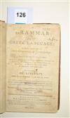 Appraisal: EDUCATION Camden William A Grammar of the Greek Language vo