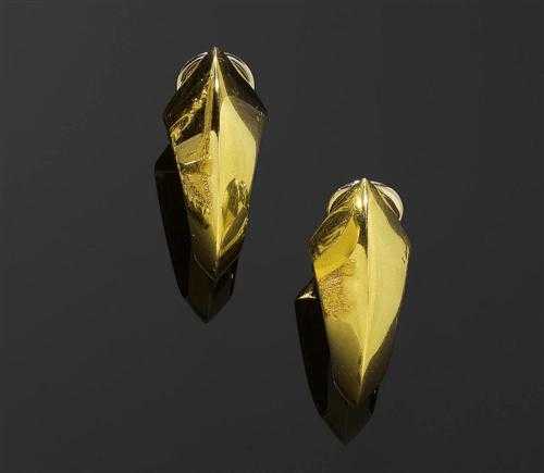 Appraisal: GOLD CLIP EARRINGS POMELLATO Yellow gold g Modern creole clip