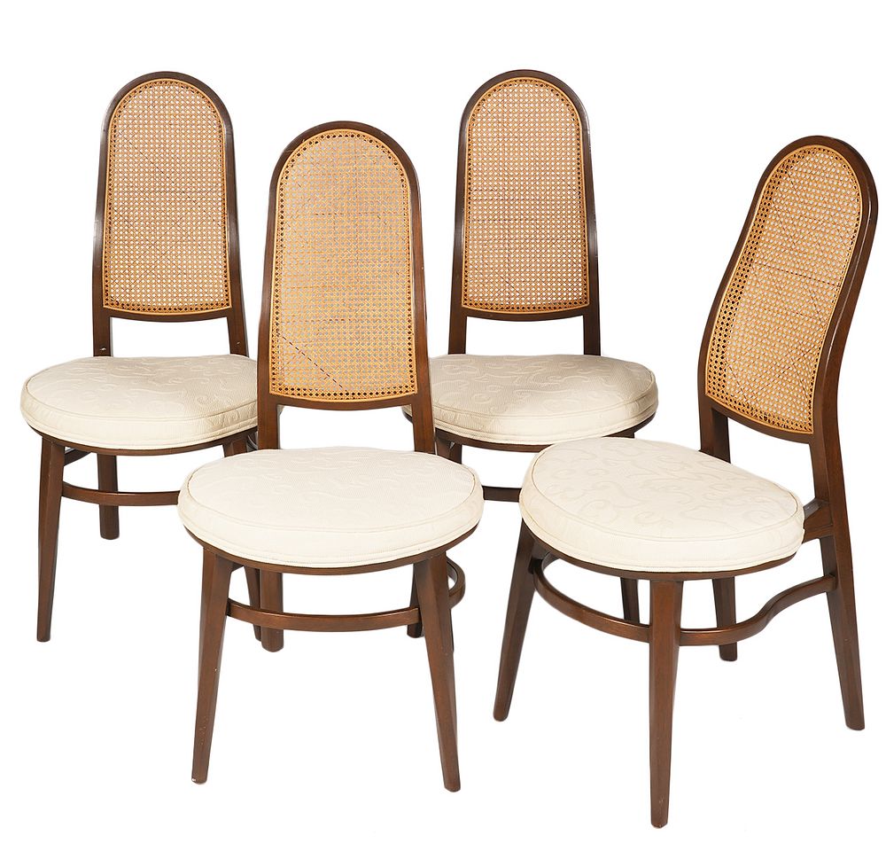 Appraisal: Set Wormley for Dunbar Dining Chairs Set of cane back