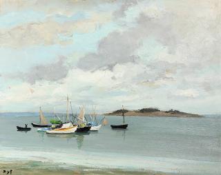 Appraisal: Painting Marcel Dyf Marcel Dyf French - Bateaux de p