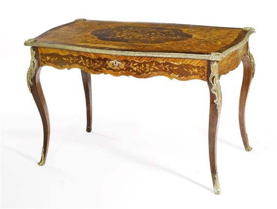 Appraisal: A LADY'S WRITING DESK Napoleon III France Rosewood tulipwood and