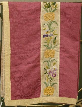 Appraisal: Red Embroidered Panel