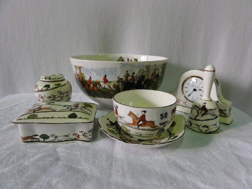 Appraisal: A quantity of Coalport Hunting Scene pattern wares comprising a