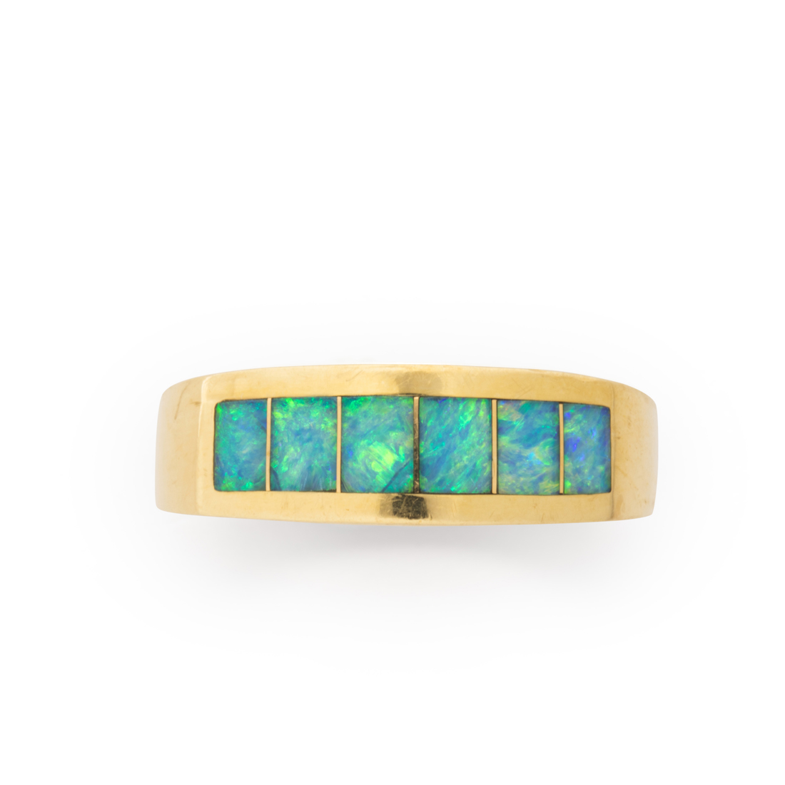 Appraisal: A OPAL AND EIGHTEEN KARAT GOLD RING A opal and