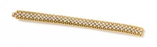 Appraisal: An Karat Yellow Gold and Diamond Bracelet Bertina for Hammerman