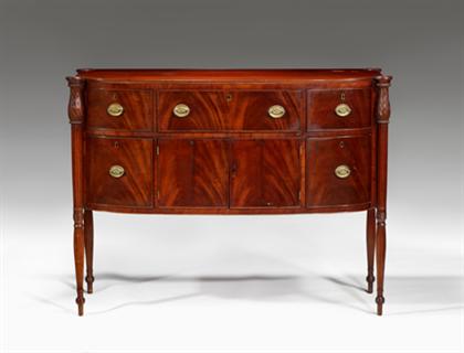 Appraisal: Federal mahogany sideboard salem massachusetts early th century Swell front