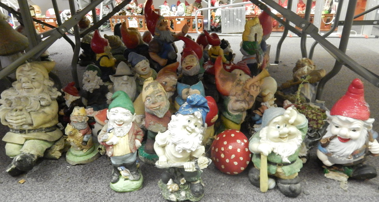 Appraisal: Various outdoor reconstituted plastic and other garden gnomes to include