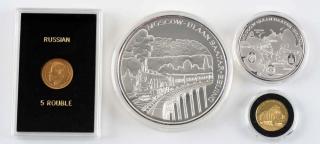 Appraisal: th Anniversary of Trans-Siberian and Mongolian Railroads Four piece proof