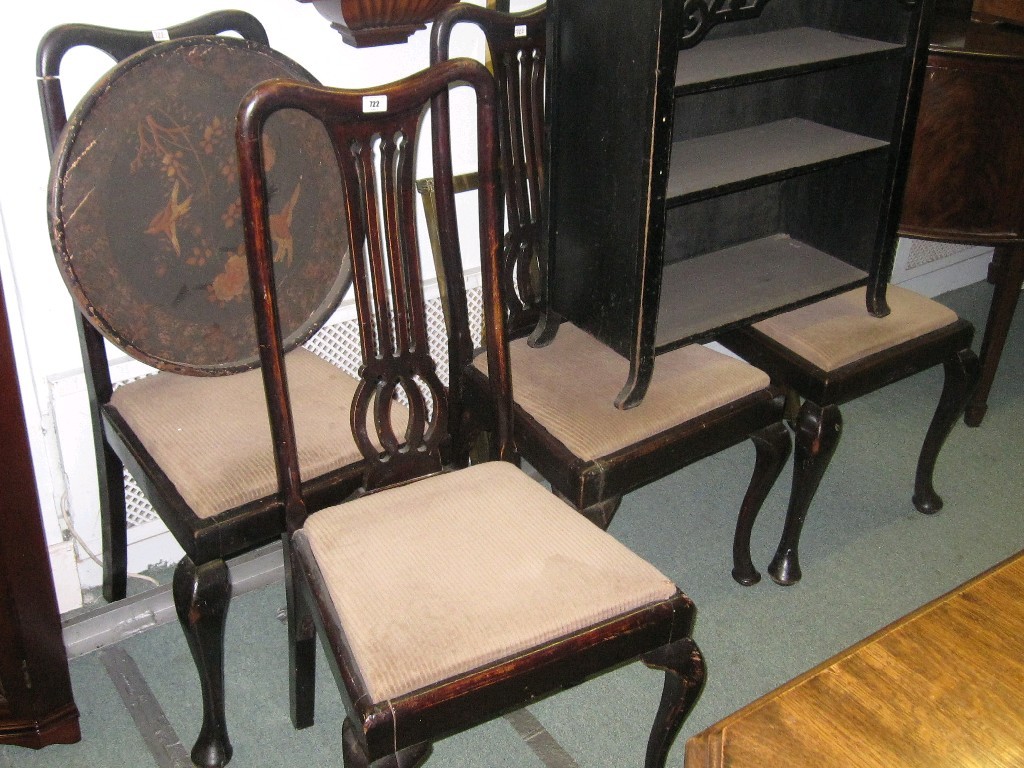 Appraisal: Lot comprising brass single bedstead bookcase and high splat back