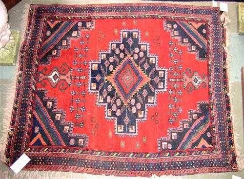 Appraisal: AFSHAR old Red central field with a black central medallion