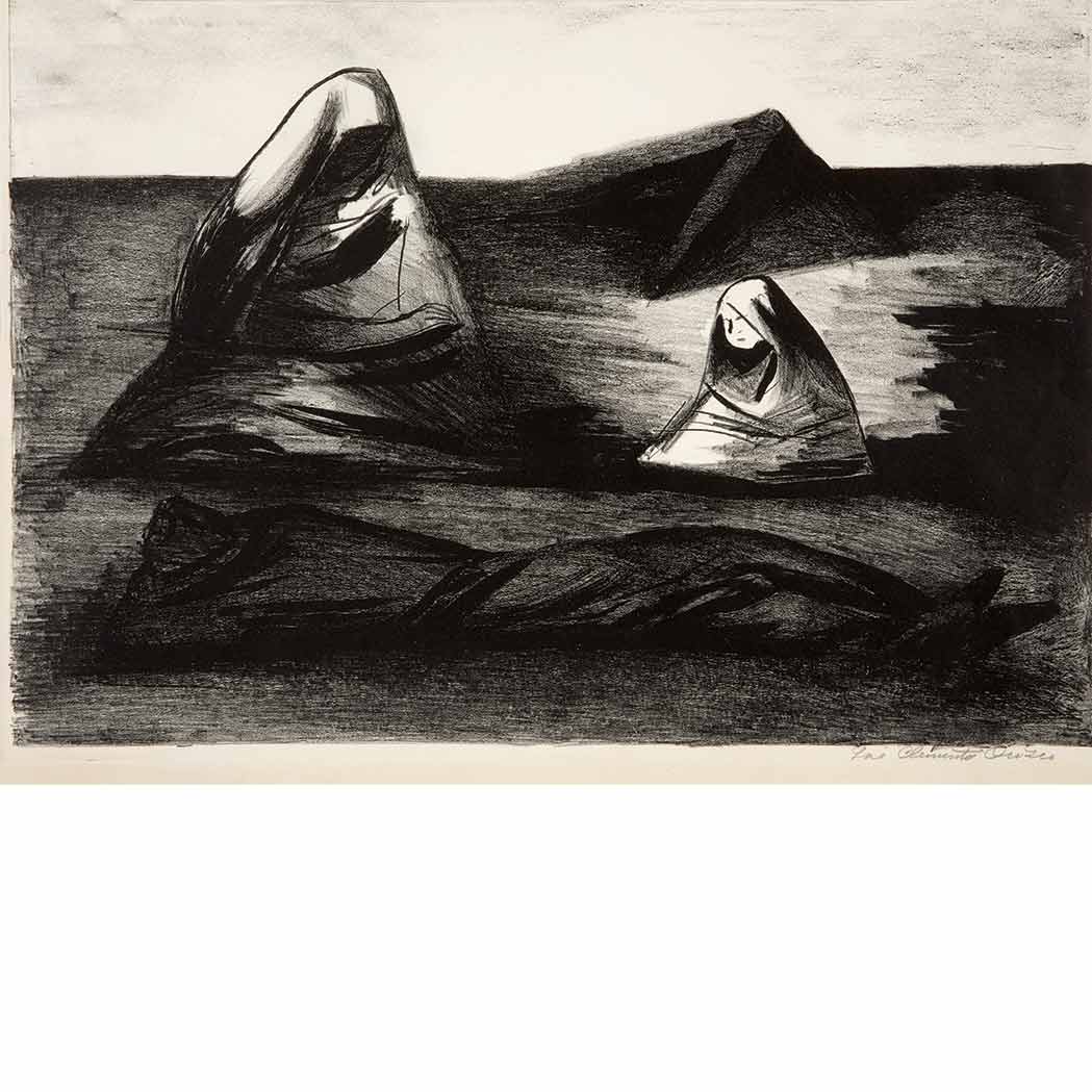 Appraisal: Jose Clemente Orozco - RUINED HOUSE HOPKINS Lithograph signed in