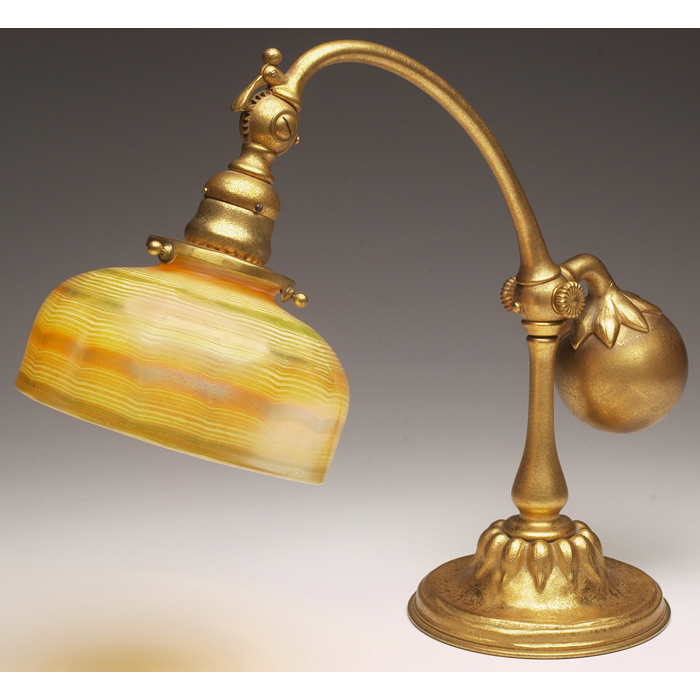 Appraisal: Tiffany Studios counter balance lamp elaborate bronze base with its